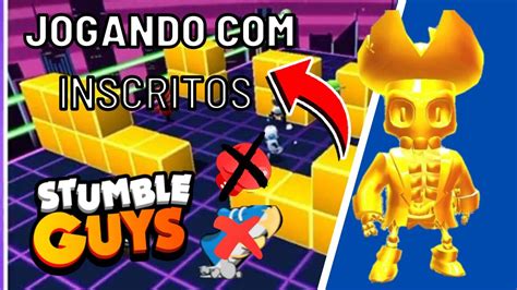 Stumble Guys Ao Vivo Jogando Inscritos E Zerando O Block Dash