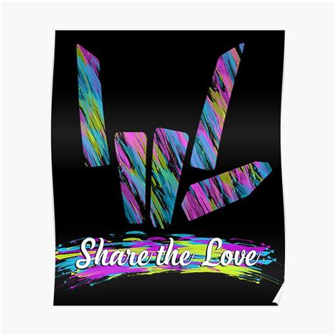 "SHARE THE LOVE MERCH" Poster for Sale by Demliza | Redbubble