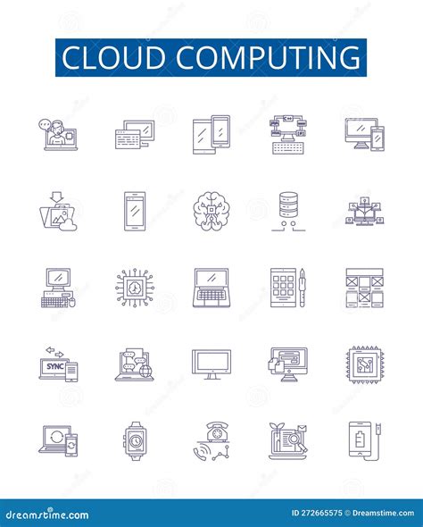 Cloud Computing Line Icons Signs Set Design Collection Of Cloud