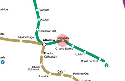 Iztapalapa station map - Mexico City Metro