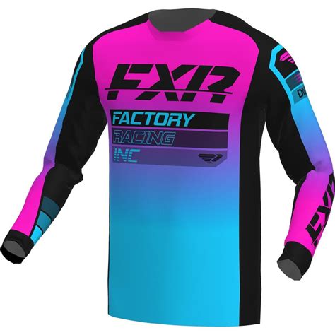 Fxr Enfant Maillot Mx Clutch Pro Black Sky Pink Maciag Offroad