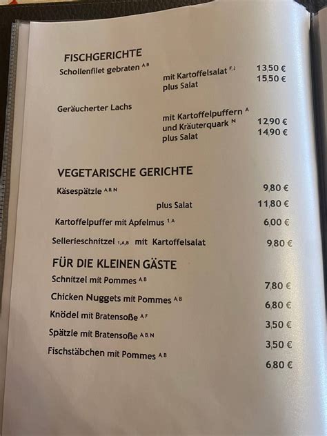 Speisekarte Von Andreas Stuben Geschlossen Restaurant Wei Enburg In