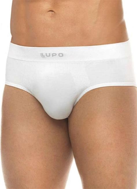 Cueca Slip Lupo Branca Meias Sao Jorge