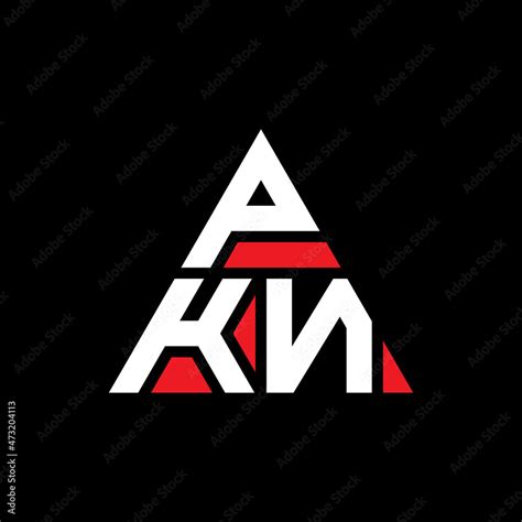 PKN triangle letter logo design with triangle shape. PKN triangle logo ...