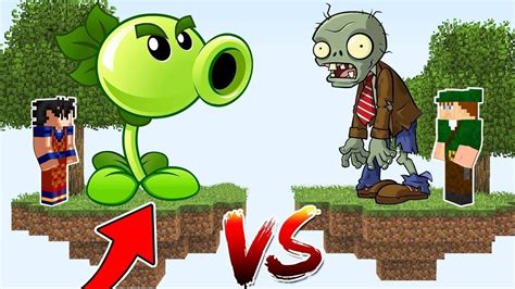 Ilha Da Planta Vs Ilha Do Zumbi No Minecraft Plants Vs Zombies