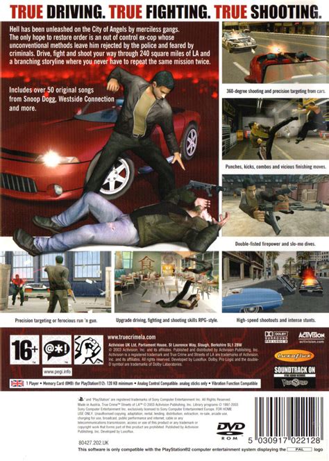 True Crime Streets Of LA OVP Action Adventure PS2 PlayStation 2