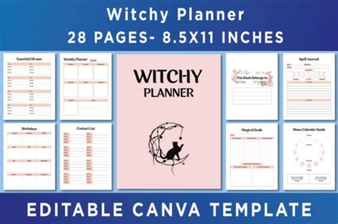 Witchy Planner Canva Graphic By Kdp Gravity Creative Fabrica