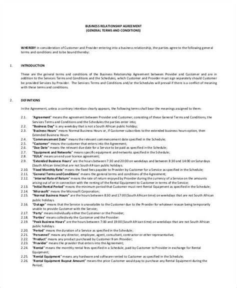 Business Agreement - 60+ Examples, Format, Pdf