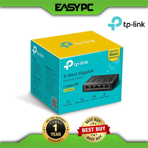 Tp Link LS1005G 5 Port Desktop Switch 5 Ports Plastic Case Gigabit