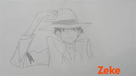 Monkey D Luffy sketch by me. : r/Sketch