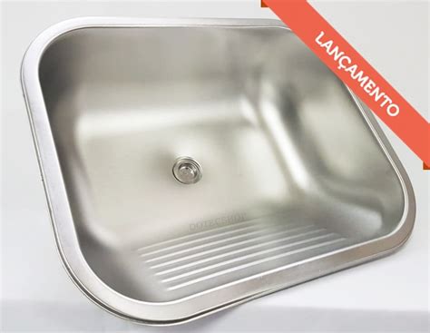 Tanque Inox Acetinado 50x40x22cm 27l C Valvula E Sifao Parcelamento