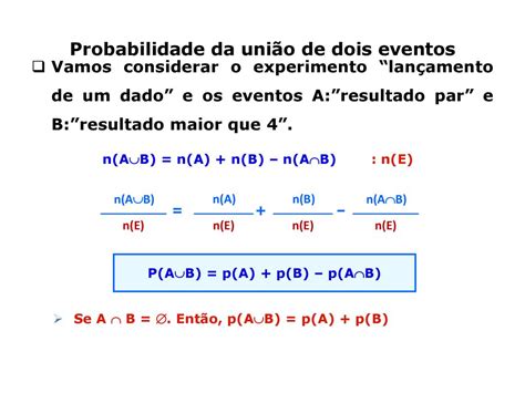 Probabilidade Da União De Dois Eventos Probabilidade Iii Módulo Ppt