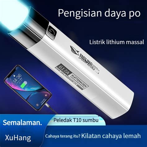 Jual Senter Cahaya Yang Kuat Rechargeable Led Mini Kecil Harta