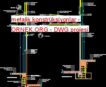 Proje Sitesi metalik konstrüksiyonlar Autocad Projesi