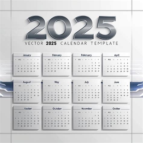 2025 Calendar Template Free Vector Download | Premium AI-generated image