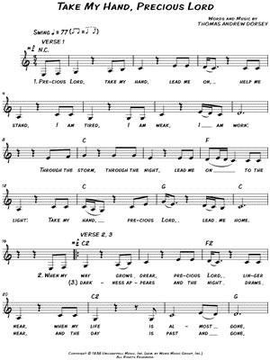 Precious Lord Take My Hand Sheet Music 14 Arrangements Available