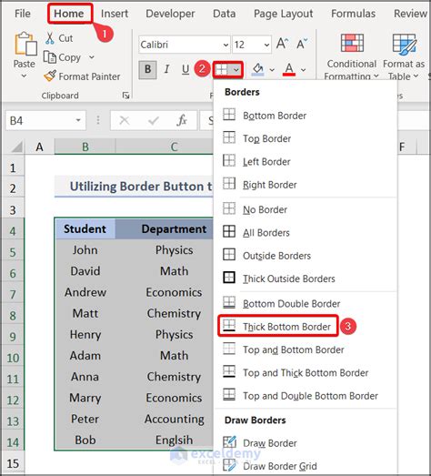 How To Add Thick Box Border In Excel Easy Methods