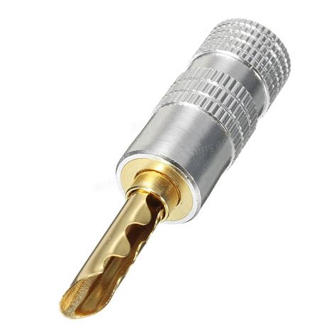 4mm 24K Gold Plated Copper BFA Speaker Banana Plug Connector Sale