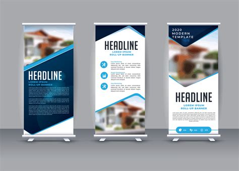 Business Roll Up. Standee Design. Banner Template 2896017 Vector Art at ...