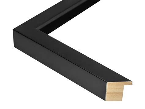 Satin Black Cap 13 16 Inch Wide Picture Frame Moulding In Lengths