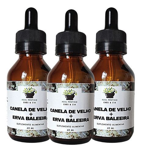 Erva Baleeira E Canela De Velho Extrato 3 Frascos 60ml Parcelamento