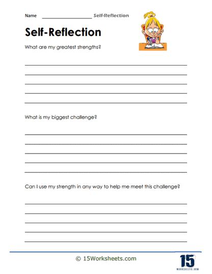 Self Reflection Worksheets - 15 Worksheets.com