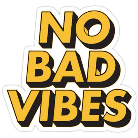 No Bad Vibes Stickers By Viv G Redbubble