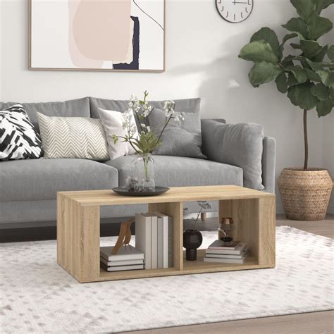 Vidaxl Coffee Table Sonoma Oak X X Cm Engineered Wood Wood