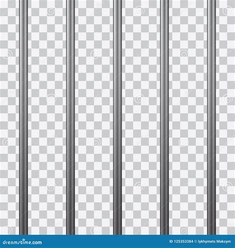 Barras De La Prisión Aisladas En Transparente Ilustración Del Vector