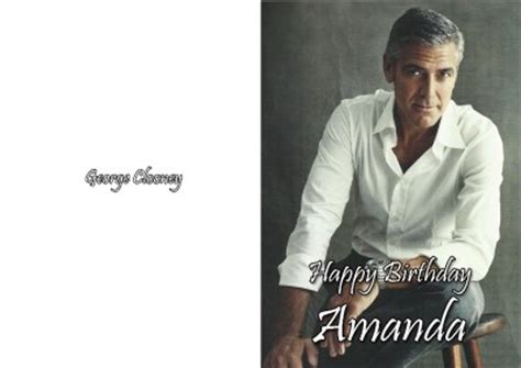 PERSONALISED GEORGE CLOONEY BIRTHDAY CARD | eBay