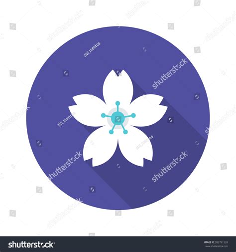 Sakura Flower Icon Vector Illustration Stock Vector Royalty Free