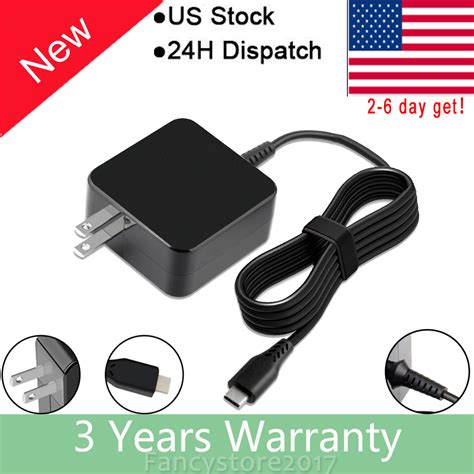 AC Power Adapter USB-C Charger Cord For Dell Chromebook 3100 2 in 1 ...