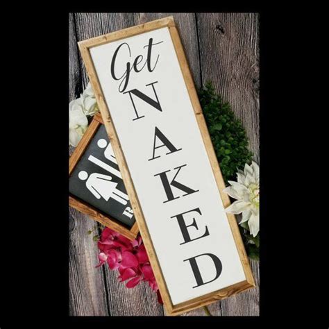 Get Naked Bathroom Sign Vertical Get Naked Sign Restroom Sign Bath