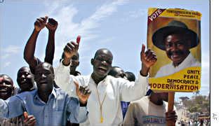 BBC News | AFRICA | In pictures: Museveni supporters celebrate