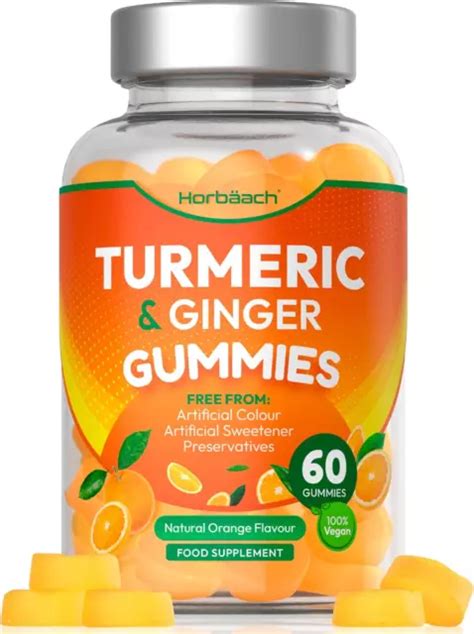 Turmeric Ginger Gummies For Arthritis Rheumatism Joints Muscle Pain