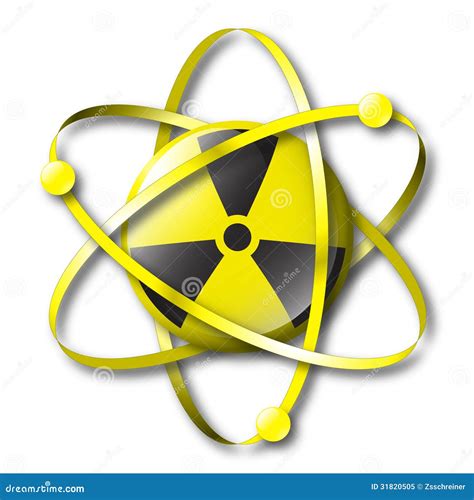 Symbole Nucl Aire Radioactif Avec Des Lectrons Illustration Stock