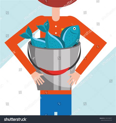 Fishing People Cartoon Stock Vector Royalty Free 1092720077