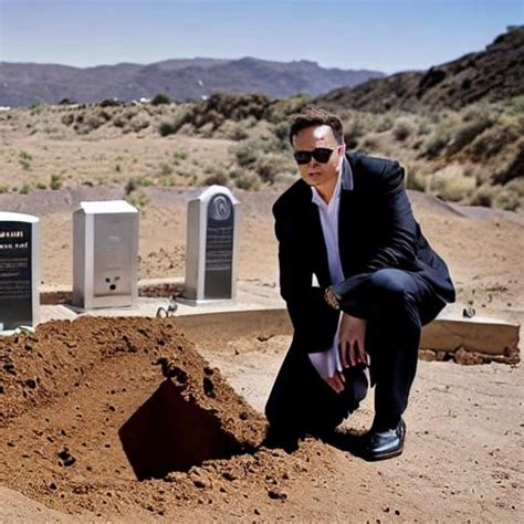 Elon Musk Digging A Grave Openart