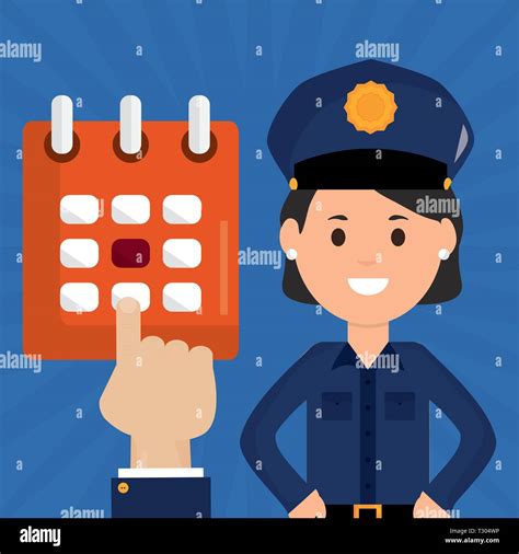 Female Police Officer Avatar Character Vector Illustration Design Stock