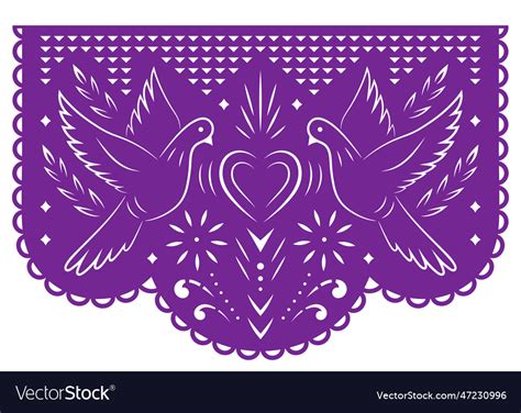 Mexican Papel Picado Banner Royalty Free Vector Image