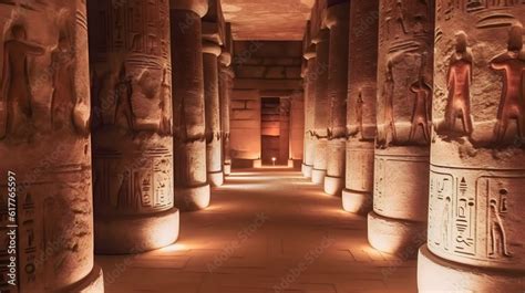 Inside Egyptian pyramids, Sarcophagus standing in the interior ...