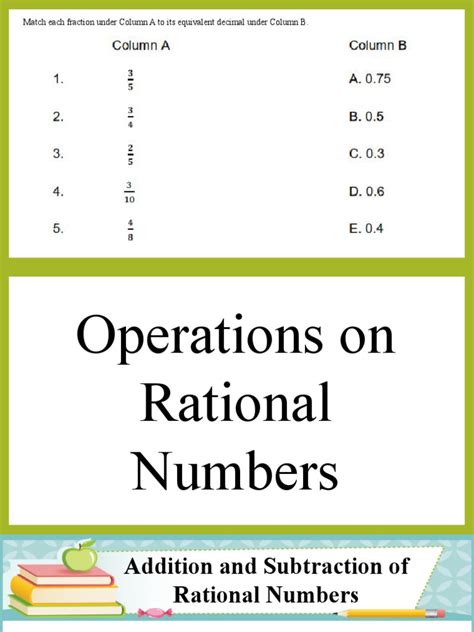 Operations On Rational Numbers | PDF | Rational Number | Mathematical ...