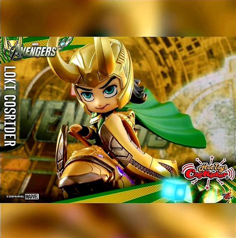 MISB Hot Toys Marvel The Avengers Loki Cosbaby Cosrider Rocking Motion Music Tone Light Up
