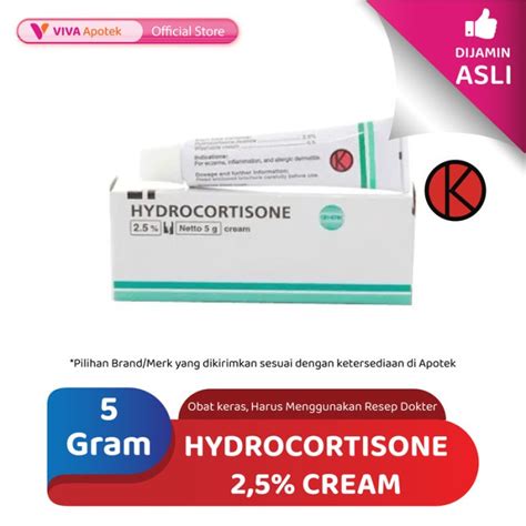 Jual Hydrocortisone 2 5 Cream Radang Kulit Alergi Ruam 5 Gram