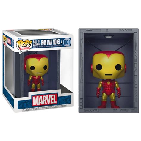 Funko Pop 1036 Deluxe Marvel Hall Of Armor Iron Man Model 4 Exclusive Px