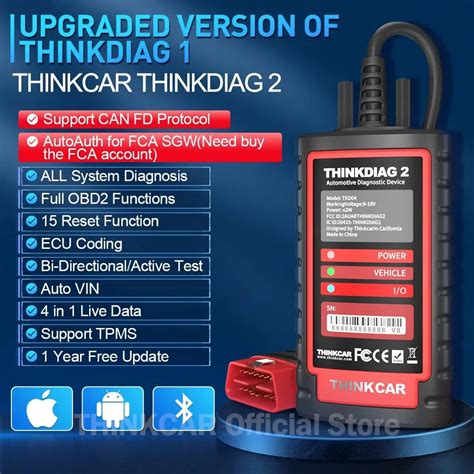 Thinkdiag 2 Full System OBD2 Diagnostic Scan All software 1 Year Free ...