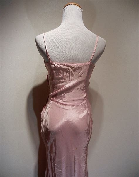 Vintage Pink Rayon Satin Slip Tea Or Full Length C 1930 Etsy