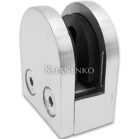 Крепление стекла 46х40х25 к плоской трубе или полу, литое FKK-82 SUS304 ...