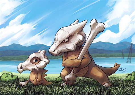 "Cubone and Marowak" by SergChayote (DeviantArt) | Pokemon, Anime ...