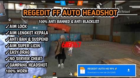 Regedit Ff Auto Headshot Work Ff Biasa Ff Max Terbaru No Pw